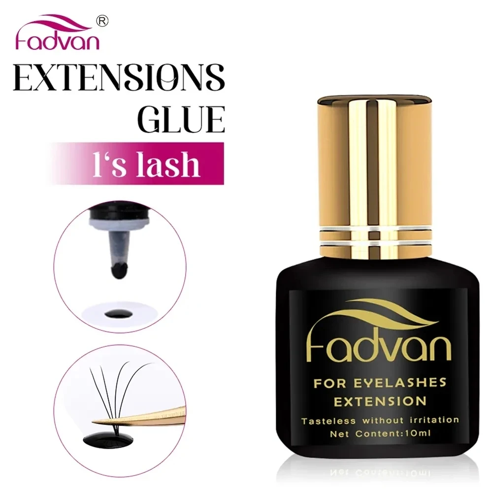 Pegamento de extensión de pestañas profesional, adhesivo de grado profesional Premium, sujeción Extra fuerte, larga duración, secado rápido, 10ml,