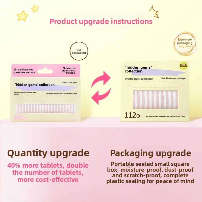 MOTONOZEN Double Eyelid Tape Sticker Invisible Long Lasting Double-Fold Self-Adhesive Paste Enlarge Eye Tools Easy To Apply
