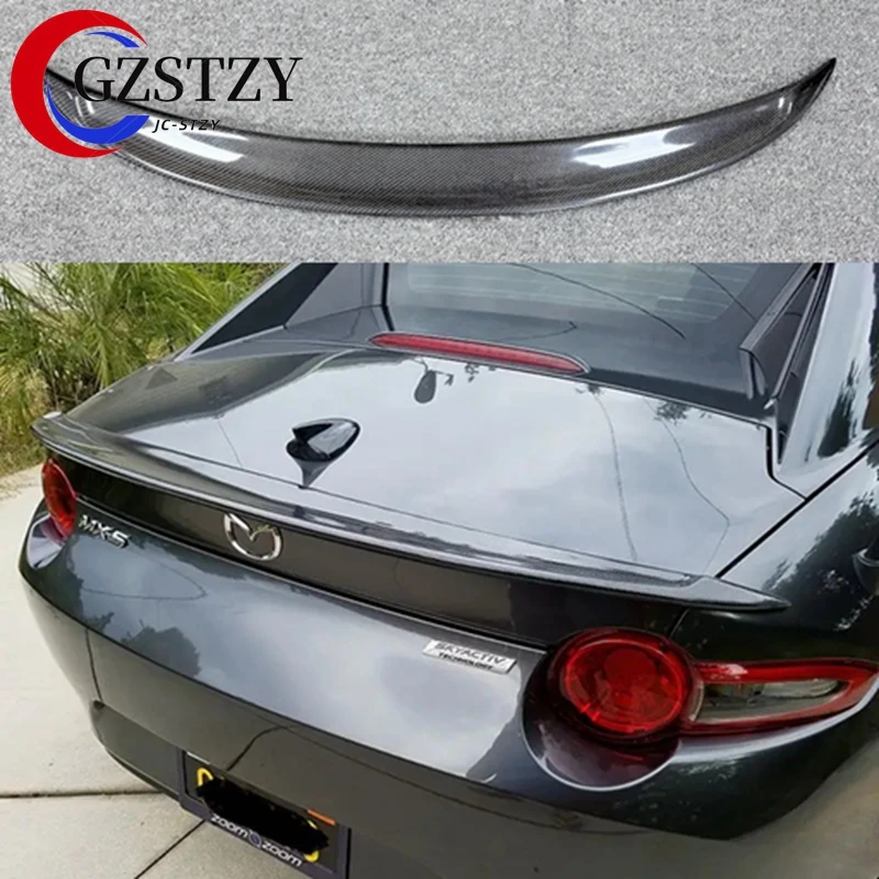 Car-styling For Mazda MX5 ND Miata Garage Vary Style Carbon Fiber Ducktail Rear Spoiler