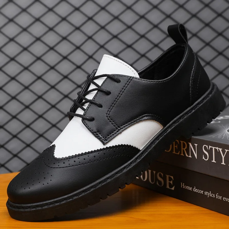 

British Style Men Casual Shoes Quality Comfortable Men Leather Shoes Soft Wear-resistant Male Social Dress Shoe Chaussure Hommes