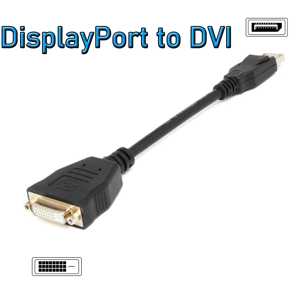 DisplayPort do kabla DVI 1080P DisplayPort Adapter konwertera DP do DVI dla HP Dell Asus Lenovo Laptop do monitora z DVI