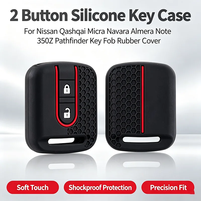 Car Key Silicone Case Fob Rubber Cover For Nissan Micra K12 Note Navara Qashqai J10 Primera Almera Sunny X-Trail Accessories