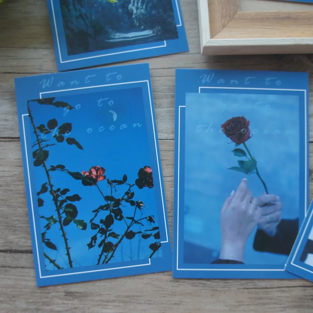 

15pcs Deep Blue Sky Romance At Dawn Design As Post Card Gift Greeting Cards Gift Party Invitation Scrapbooking Use