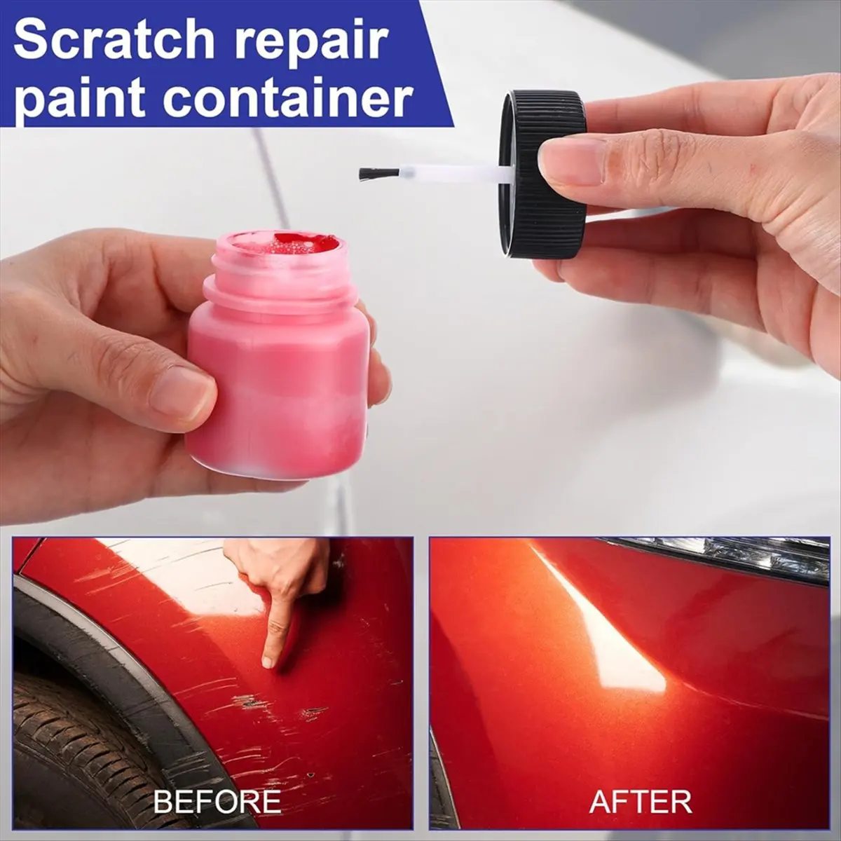 A45I 60pcs Touch Up Paint Bottles Empty Touch Up Paint Containers Reusable Small Paint Bottles for Repairing Chips Scratches
