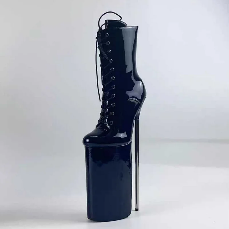 CACA-Botas de plataforma de tacón alto extremadamente alto para mujer y hombre, zapatos de Pole Dancing, fetiche, color negro, colores personalizados, 30cm/11,8"