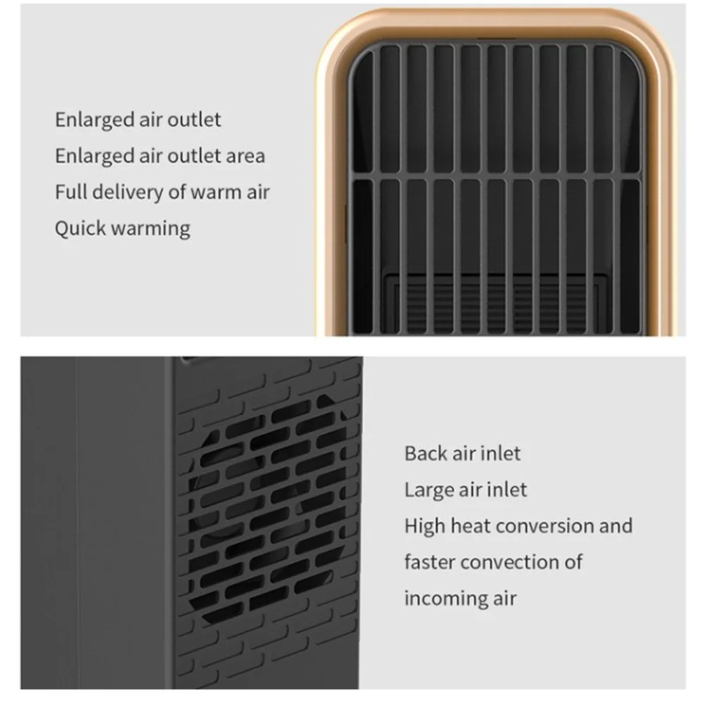 For Bedroom For Office Vertical Fan Heater For Bedroom For Office Fan Heater Energy-saving PTC Heating Element Three Modes