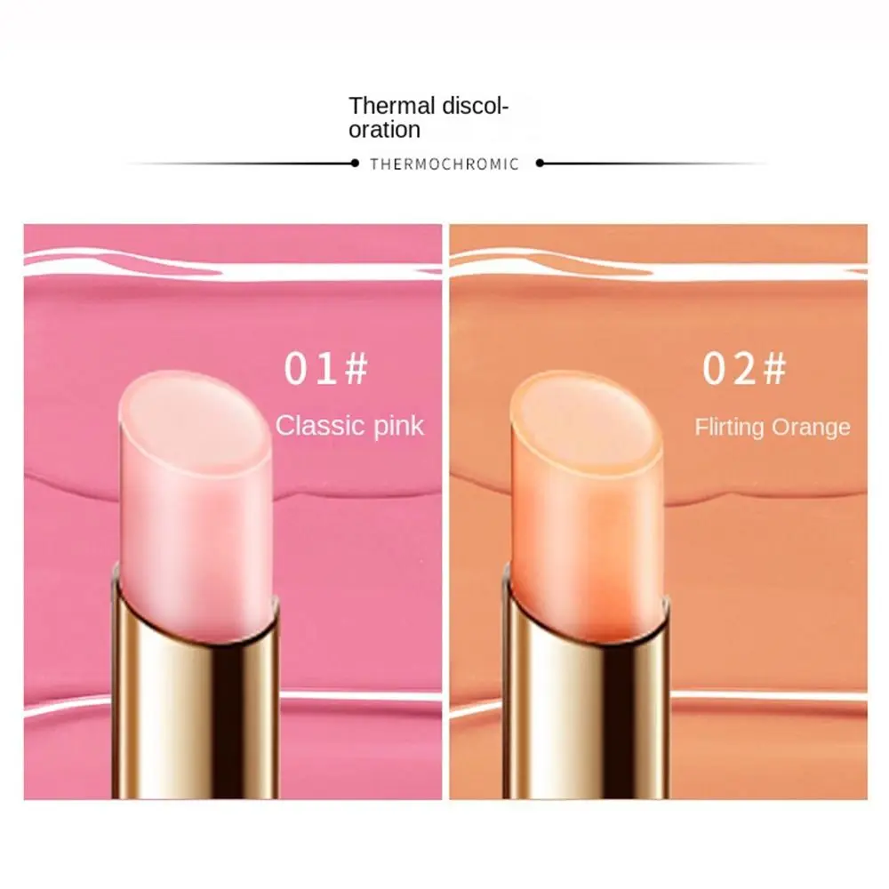 Waterproof Temperature Change Lipstick Non Stick Moisturizing Color Changing Lip Tint Hydrating Lip Plumping