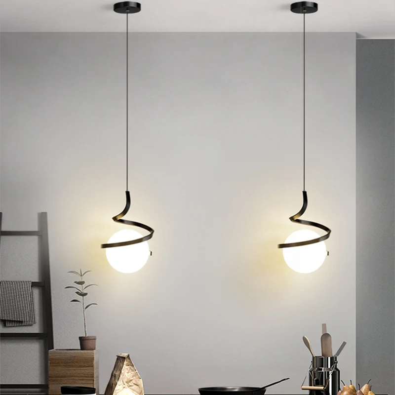 Imagem -03 - Nordic Led Glass Pendant Lights Iluminação Interior Lâmpada Suspensa para Casa Mesas de Jantar Cozinha de Cabeceira Decoração da Sala de Estar