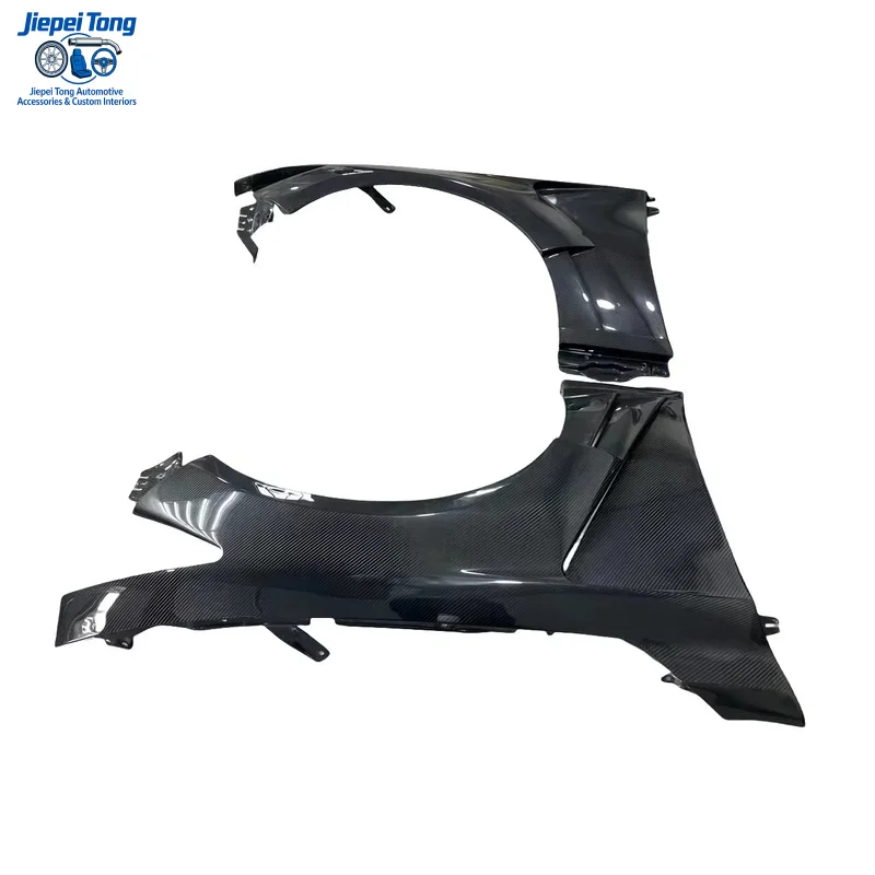 For Infiniti Q50 KZ Style Vented Wet Carbon Fiber Front Fender Pair Body Kits