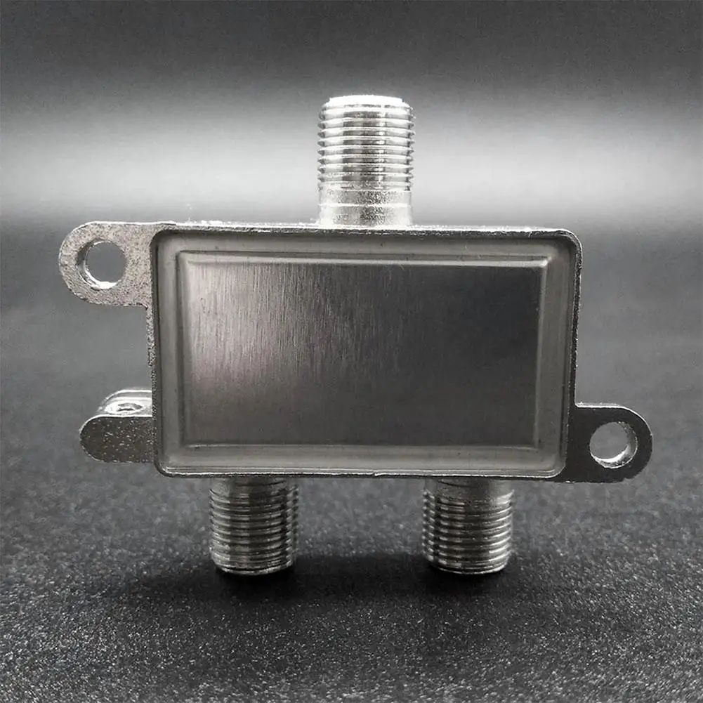 2 Way Coaxial Cable Splitter 5-2400MHz Digital RG6 for Most TV Splitter Enhanced Signal Distribution Home television accessory