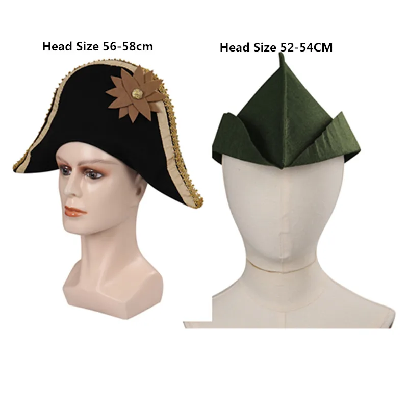 Captain Hook Cosplay Pirate Hat Cap Peter Wendy Hats Halloween Carnival Party Disguise Costume Accessories Prop For Adult Kids