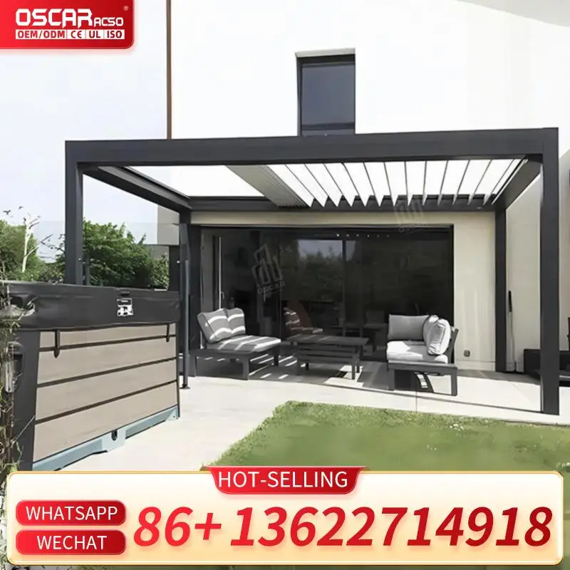 

Outdoor Rainproof Rust Free Customized Aluminum Kits Awning for Gardens Patios Backyards Pergola