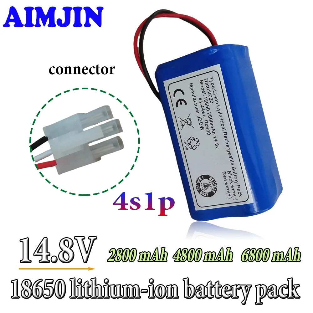 

14.8V 2800mAh lithium battery, suitable for replacing batteries in robot vacuum cleaners and sweeping machines