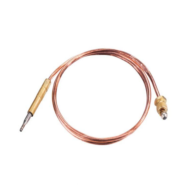 Gas Boilder Pilot Burner Thermocouple Wire Flame Sensor M9*1 Nuts Connection Copper Tube Length 600mm