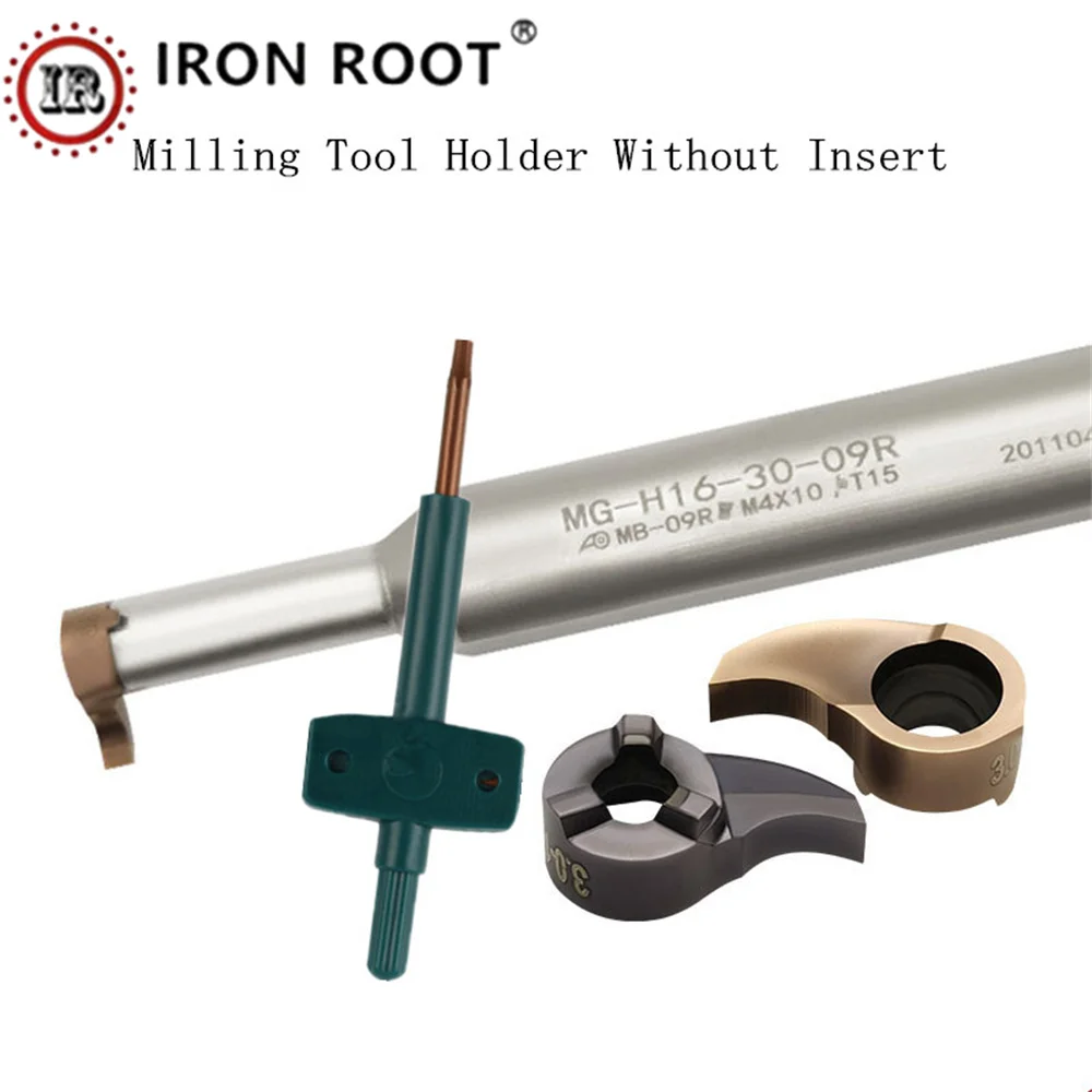 IRON ROOT  1P MG-H16-30-09R-MB09 + 10P MB 09GR 200-4.0d14 CNC Carbide Insert  Metal Lathe Cutting Turning