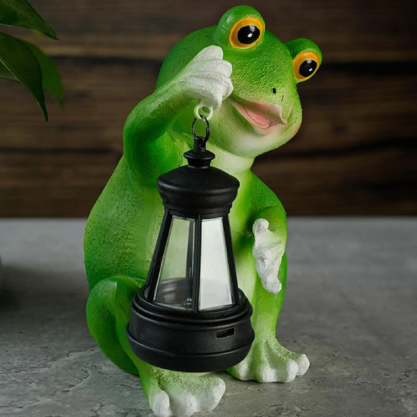 

Garden Solar Frog Statue Light Lighted Figure Gift Outdoor Figurine Lantern