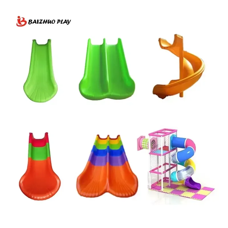 Large Plastic Water Wave Slide for Kids Outdoor Playground Equipment Indoor Play Area Accessories Durable Childrens Sliding