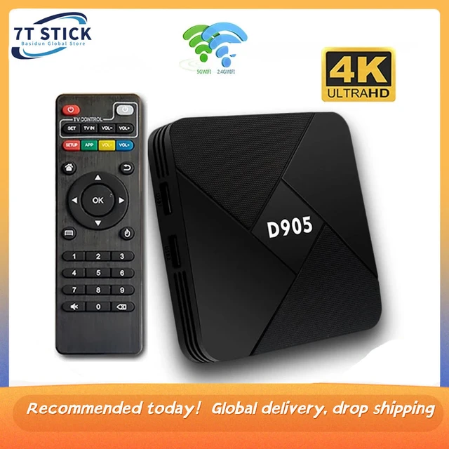 NEW D905 Smart TV Box Android 10.0 8GB 128GB Wifi 2.4G 4K Amlogic S905  Youtube Android TV BOX Set Top Box Media Player Dropship - AliExpress