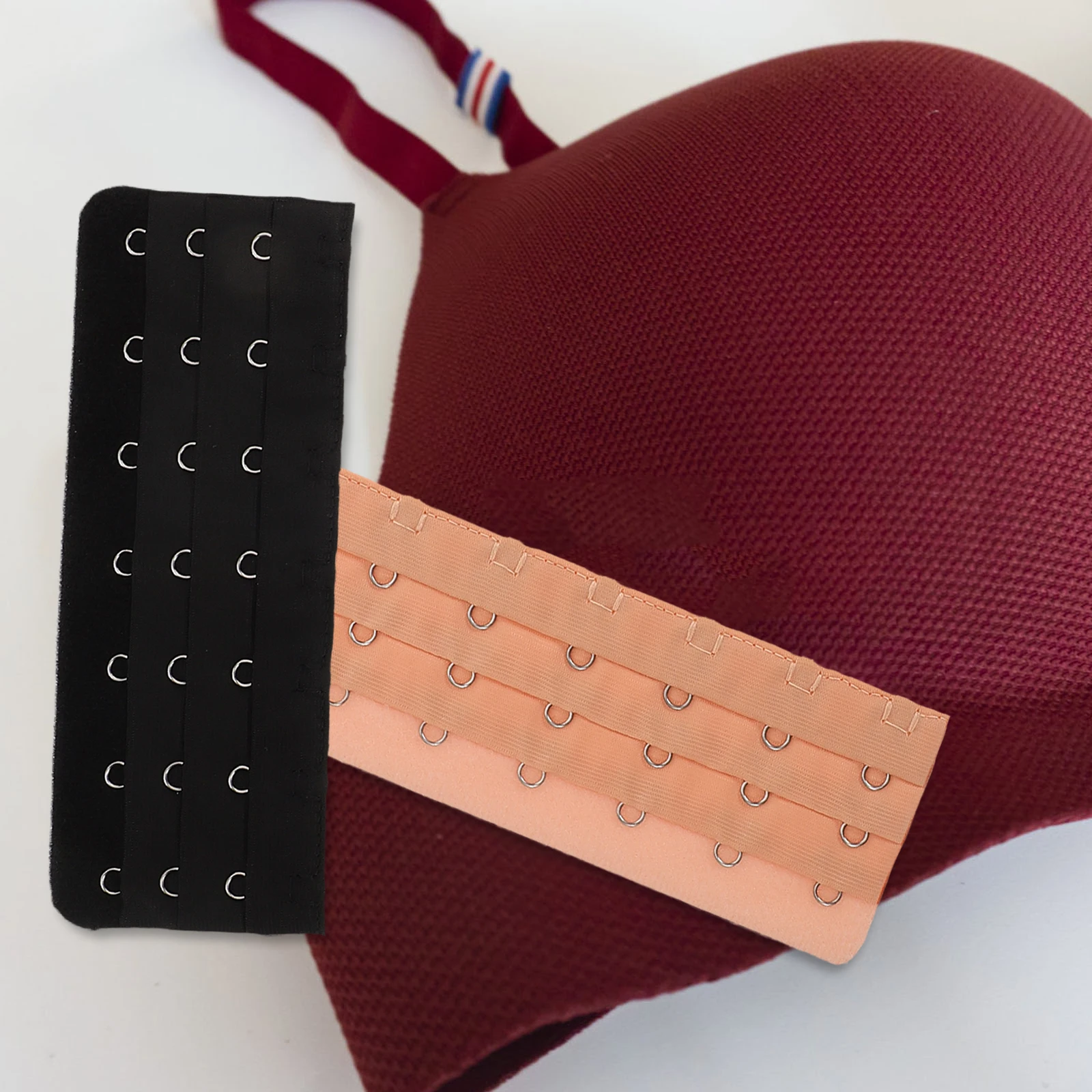 

4Pcs Bra Extenders 7 Hooks Plus Size Women Stainless Steel Underwear Buckle Extension Hook Adjustable Elastic Corset Extender