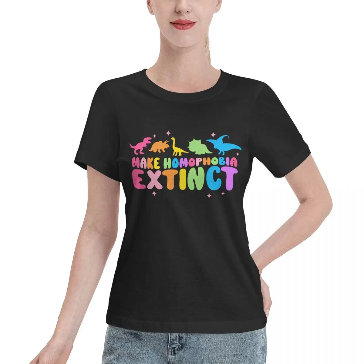 Value Pack Make Homophobia Extinct Women's T-shirt Outdoor Activity Female Casual Tshirt