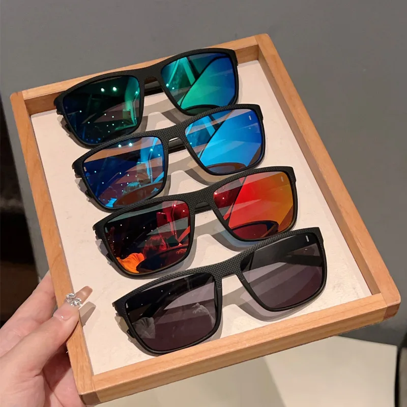 SEAMERGO Outdoor UV-resistant Sunglasses Trendy Men's Retro Square-framed Glasses Refract Harmful Light To Protect The Eyes