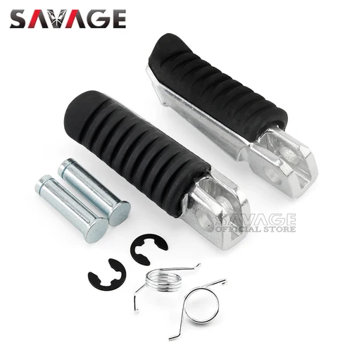 Imagen 2 del producto Para KAWASAKI NINJA 250 400 650 1000 VERSYS Z1000SX Z750 ER6F ZX6R ZX12R reposapiés delantero clavijas de pie almohadillas de Pedal de goma para motocicleta