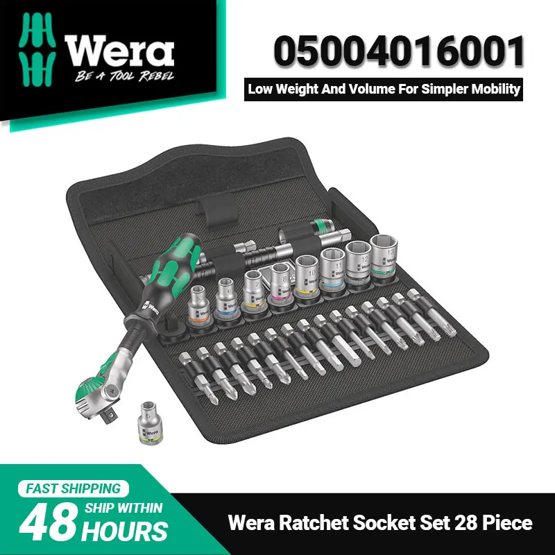 Wera 05004016001 8100 SA 6 Zyklop Speed Ratchet Set 1/4\