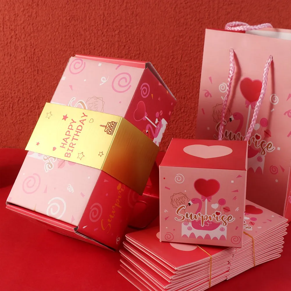 

Creative Paper Cash Explosion Gift Box Luxury Pop Up Surprise Surprise Bounce Box Fun Money Box Valentine
