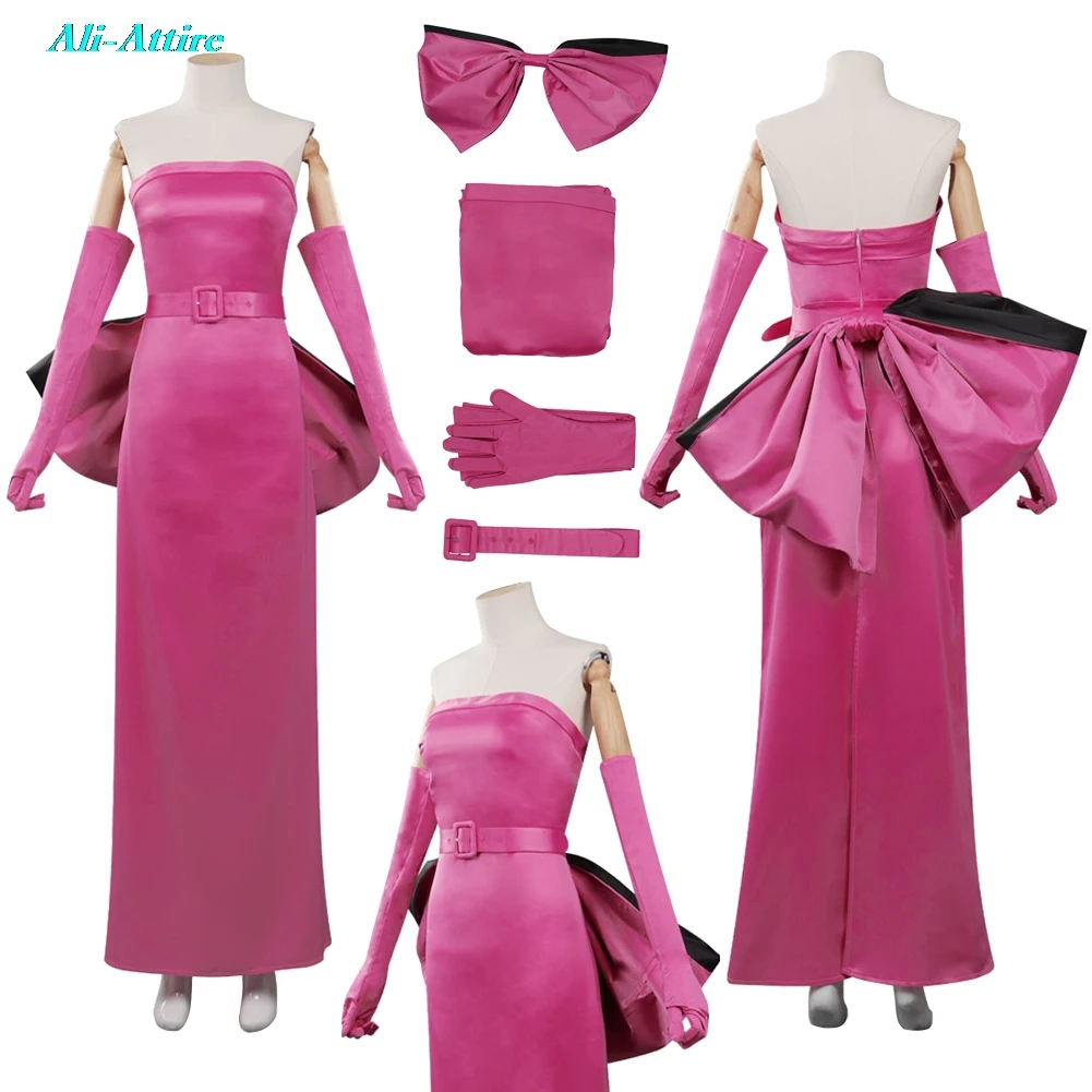 Monroe Cosplay Kostüm Film-Blondine-Kleid Handschuhe Kleidung Damen Party-Verkleidung Rollenspiel Halloween-Kostüm Karnevals-Outfits Anzüge