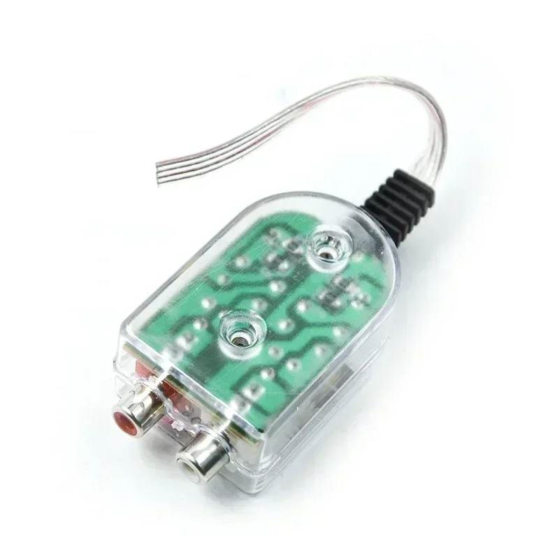 Auto Audio Converter, Adjustable Sound Subwoofer Amplifier, High To Low Sockets, Car Speaker To RCA Level Adaptor, Line Out
