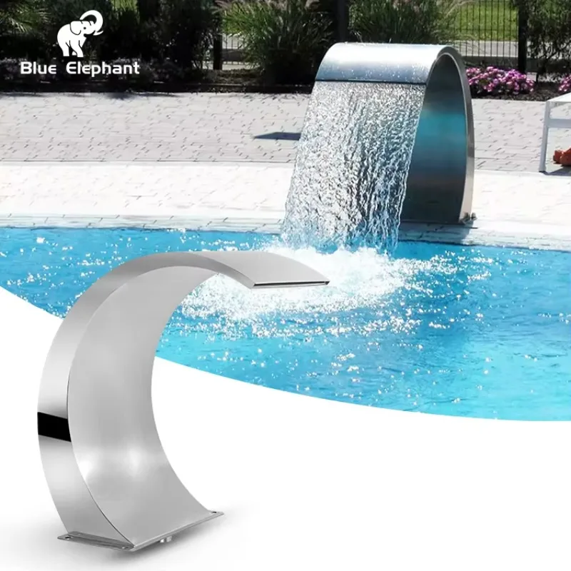 

STLF 304 Stainless Steel Indoor Artificial Swimming Pool Water Curtain Gardening Outdoor Wall Fountain Spa Ornamental Waterfall
