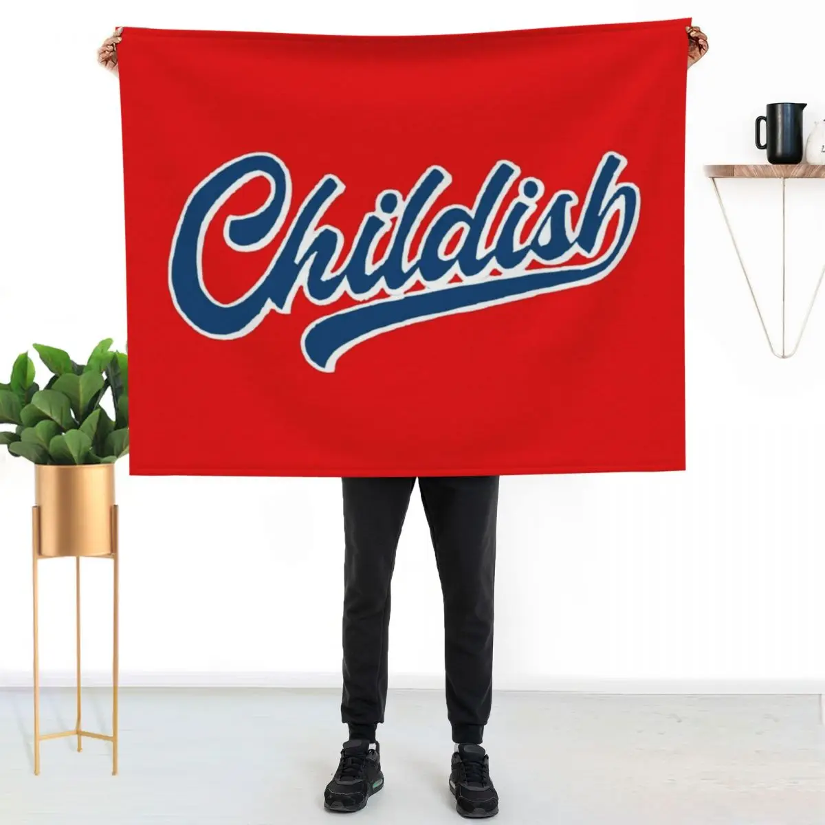 

Childish Turbo Throw Blanket Cozy Napping Blanket Gift for Mom Dad