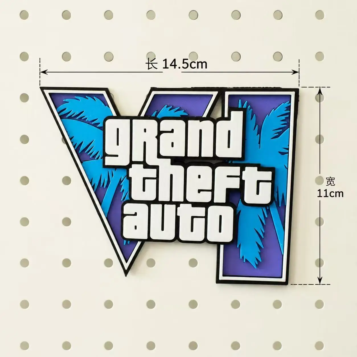 GTA6 3D Printed Logo Magnetic Sticker Fridge Magnet GTA Series Peripheral Sign Decor Creative Collect Ornament Gifts Gamer Fans view 5