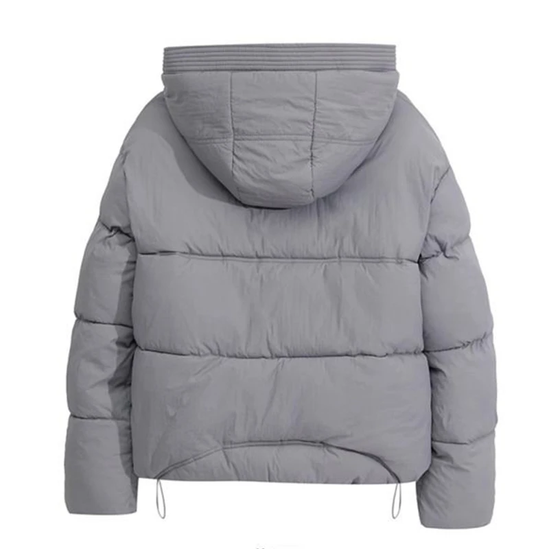 2024 New Women\'s Padded Jacket Winter Parka Cropped Down Cotton Coat Hooded Oversize Jacket Casual Lightweight Warm Puffer Coat