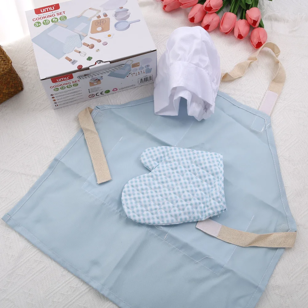 محاكاة خشبية المطبخ ألعاب المطبخ الصغيرة تجهيزات المطابخ وعاء عموم كوك التظاهر اللعب ألعاب منزلية تعليمية للأطفال أواني جير #5