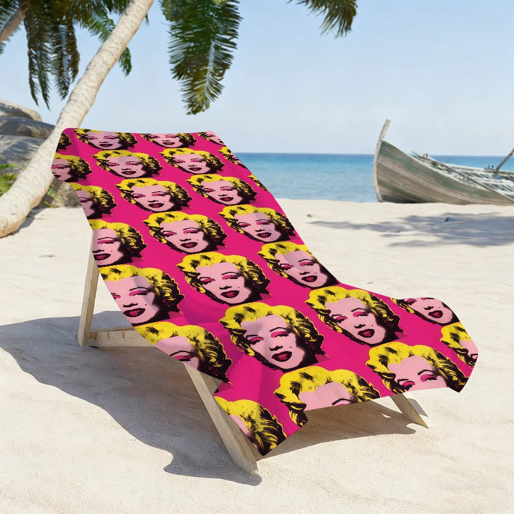 Pop Art A-Andy W-Warhol-S Towel Sports Quick Dry Travel Camping Gear Sandproof Soft Light Large Beach Towel