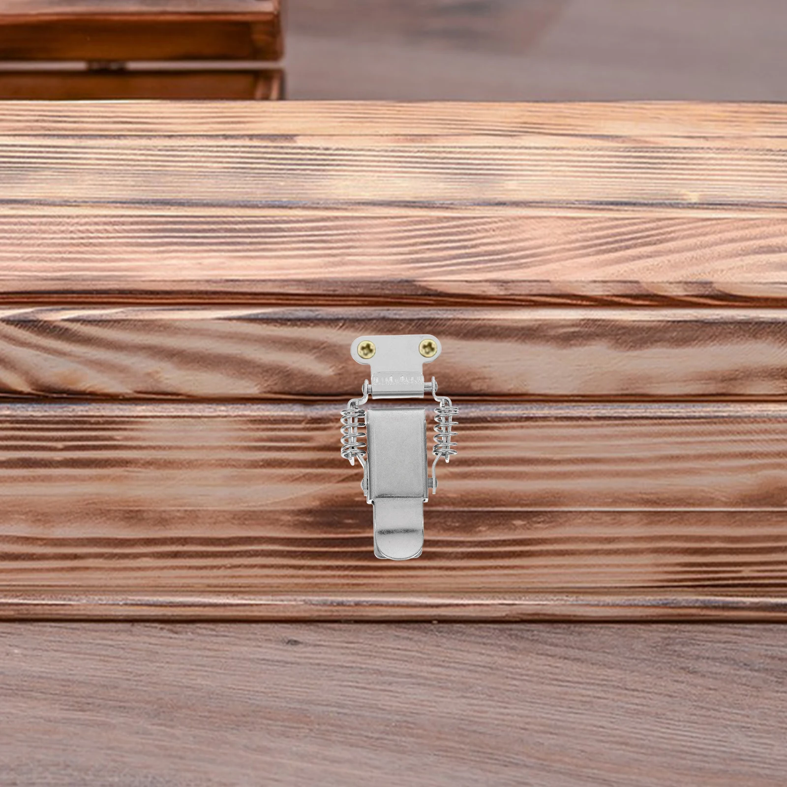 

2 Pairs Stainless Steel Spring Hasp Toggle Latch Lock Keyless Durable Compression Buckle Clasp For Toolbox Cabinet Wooden Case