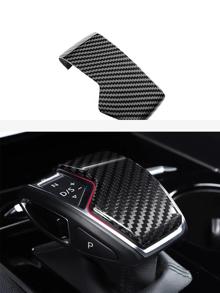 ABS Carbon Fiber Style Car Gear Cover Trim Accessories For VW Volkswagen Touareg 2019 2020 2021 2022 2023 LHD