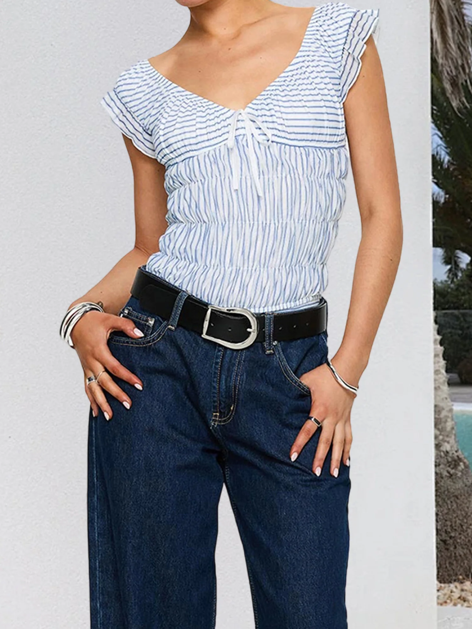 Hauts à volants pour femmes, épaules dénudées, manches longues, imprimé Floral, chemisiers ajustés, T-Shirts décontractés élégants pour dames