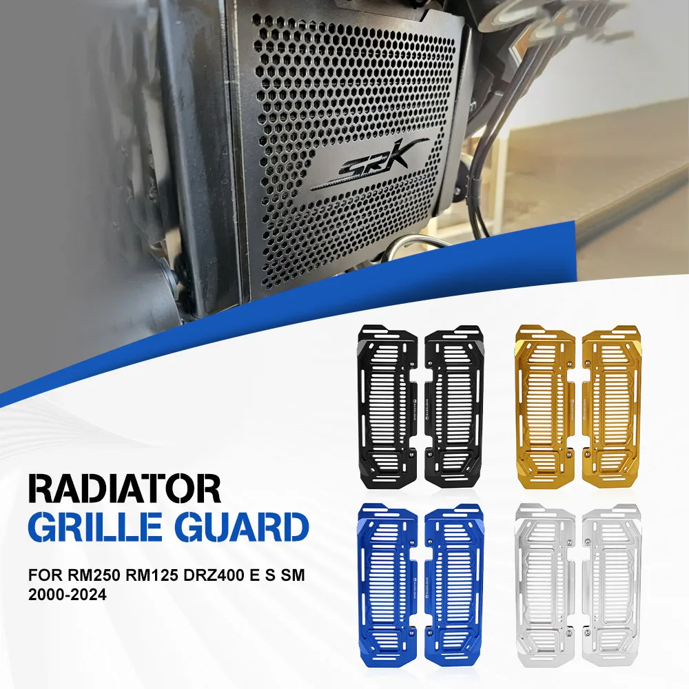 

FOR Suzuki RM250 RM125 DRZ400 E S SM 2000-2024 Motorcycle Accessories Radiator Grille Protector Grill Cover Protection Net