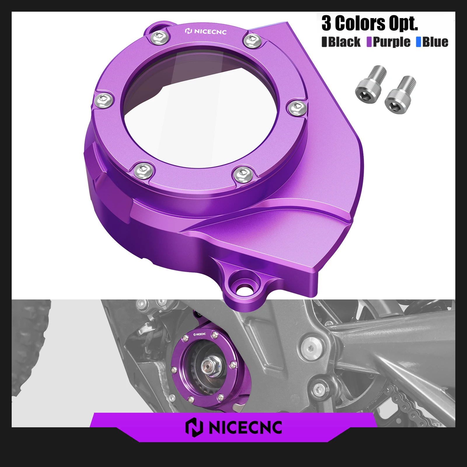 2025 2024 For Surron Light Bee X Motor Belt Pulley Cover Transparent Motor Cover For Surron Light Bee S L1E Electric Dirt Bike