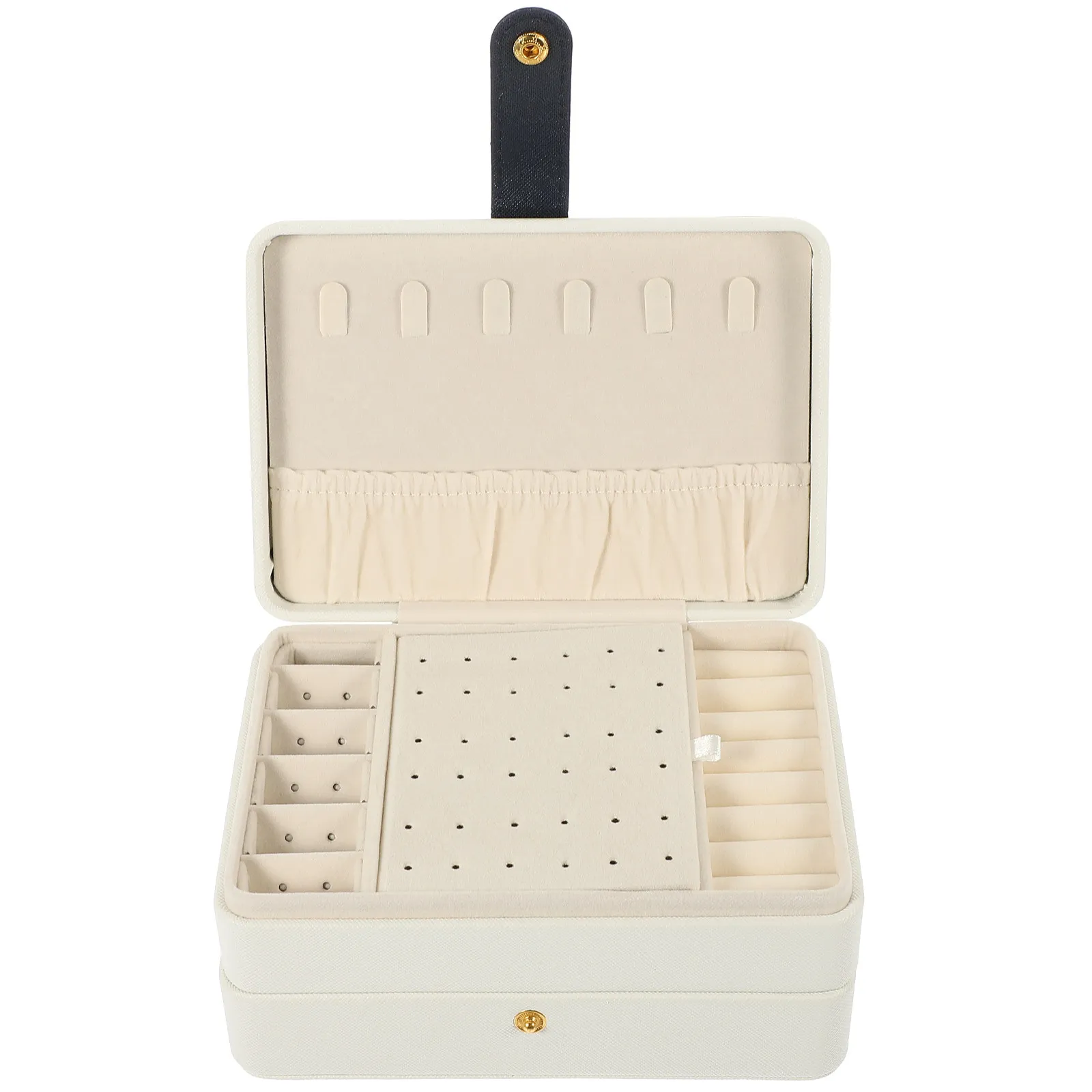 

Multi-Layer Jewelry Box Large Capacity Compact Lightweight Portable Jewelry Organizer for Travel Home Dressing Table Valentine