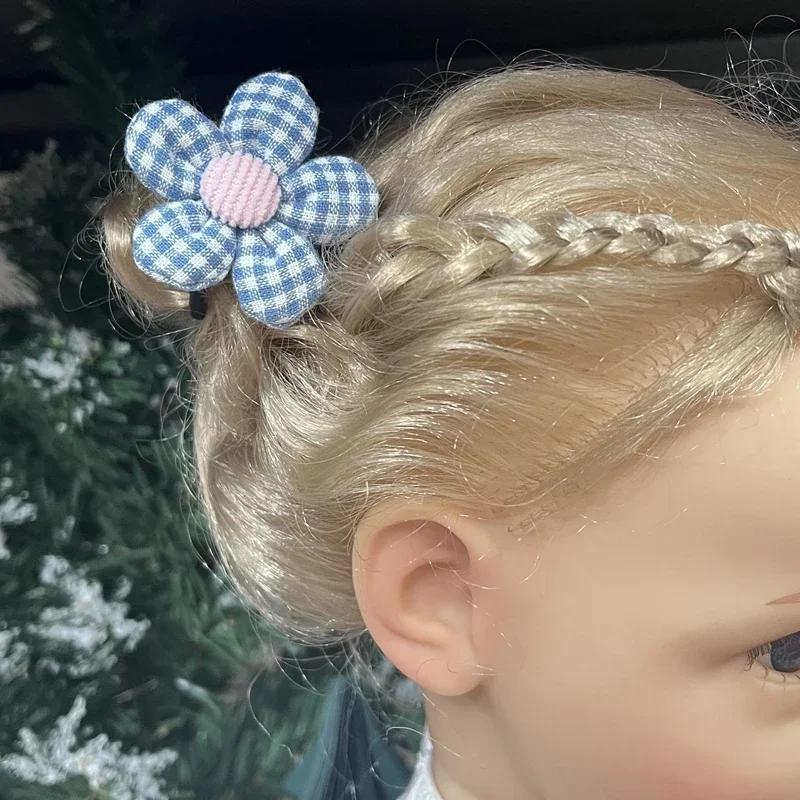 10 Stks/set Big Strik Bloem Elastische Haarbanden Kinderen Meisjes Lieve Haarstropdassen Mode Hoofdbanden Haaraccessoires Rubberen Band Voor Kind