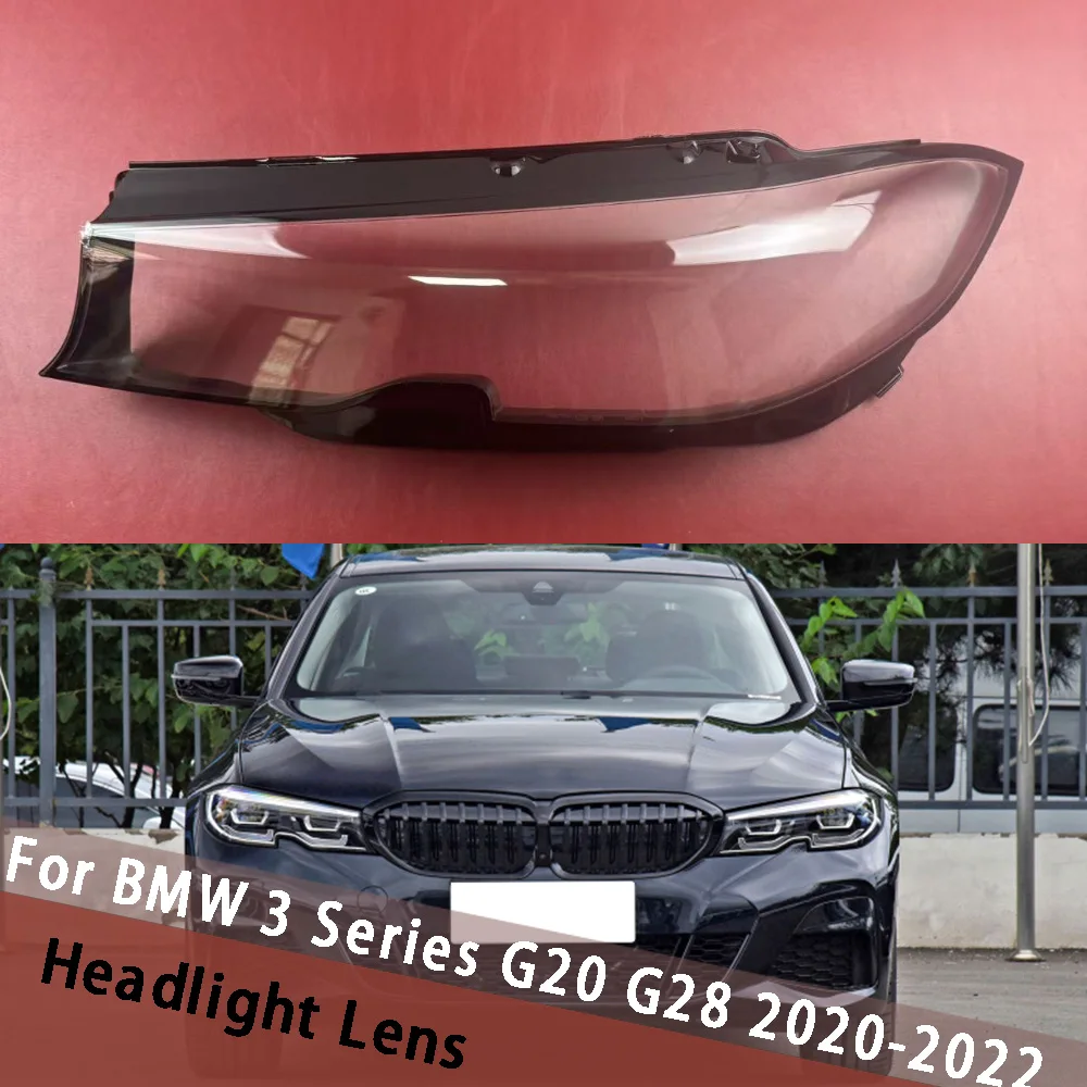

For BMW 3 Series G20 G28 320i 330i 325Li 2020 2021 2022 Headlight Cover Shade Headlamp Shell Transparent Lampshade Case Lens