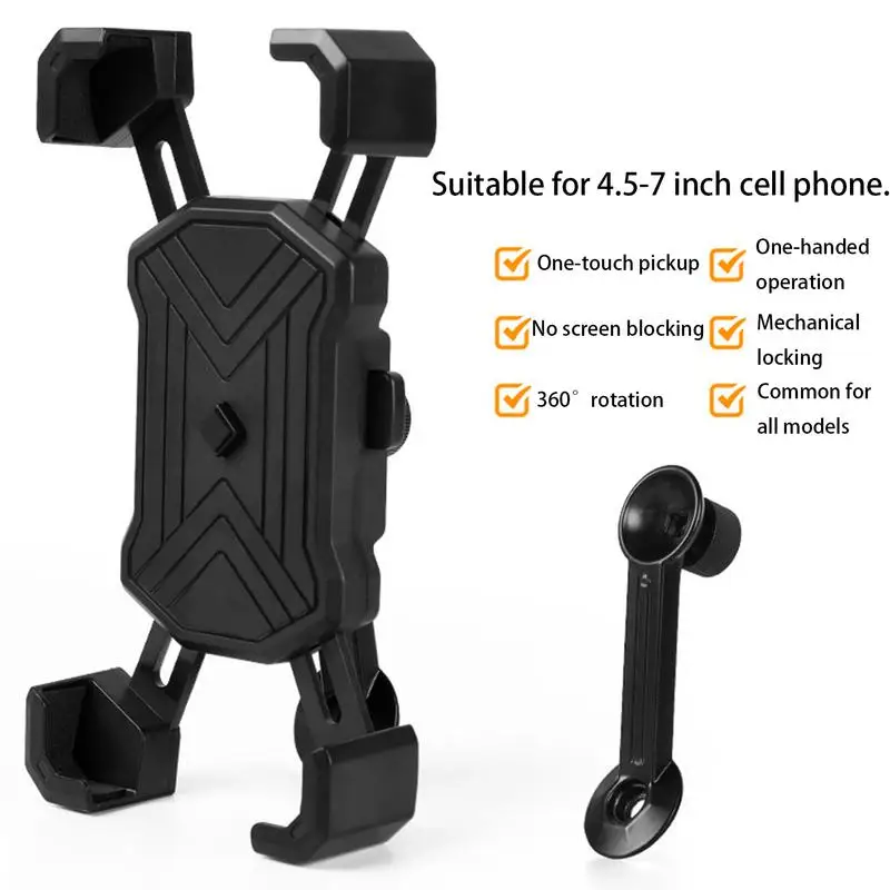 ที่วางโทรศัพท์สําหรับขาตั้งแฮนด์รถจักรยานยนต์ขายึดอุปกรณ์เสริมโทรศัพท์ออกแบบหมุนได้พร้อมปุ่มสํารองและพอร์ตชาร์จ