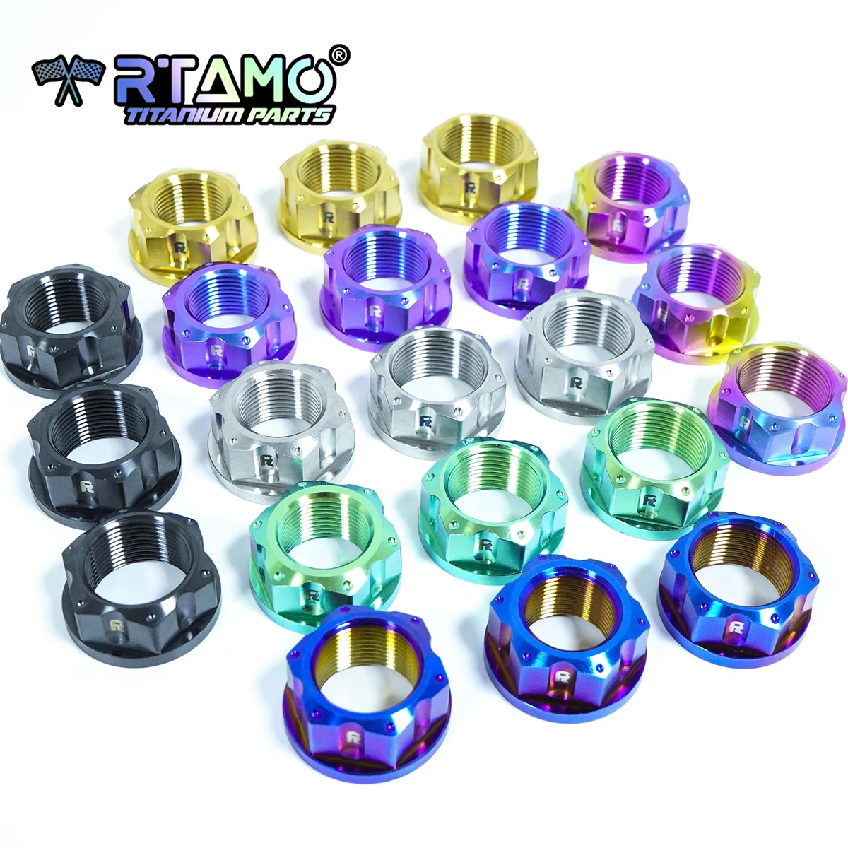 RTAMO Titanium Nut M22 M24 M25X1.5Pitch Motorcycle Rear Axle Swingarm Nut (1 Piece)