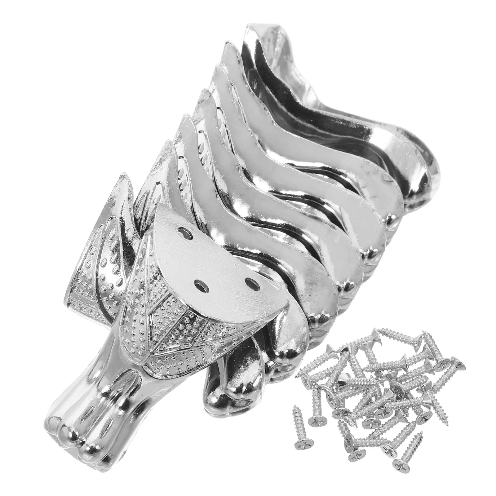 

8Pcs Vintage Zinc Alloy Corner Support Feet Decorative Furniture Legs for Jewelry Boxes Wooden Cases Cabinets Anti-Wobble Corner