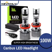 2pcs H7 LED Laser Lens H11 LED Light H11 LED Car Headlight Bulb Mini Lens Projector 9005 HB3 9006 HB4 100W 8000LM 12V 6000K