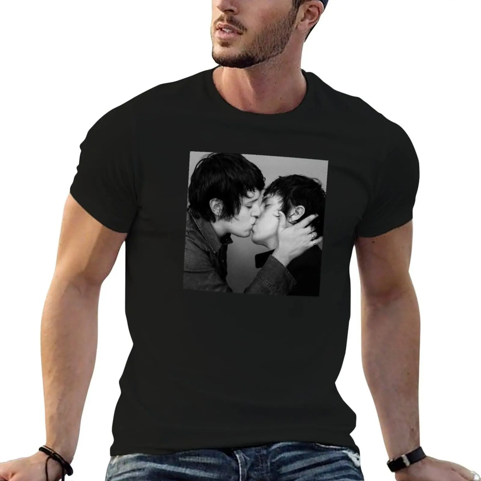 เสื้อยืด SebastiAn - TOTAL เสื้อยืดผู้ชายลายเรียบ เสื้อยืดอนิเมะสำหรับผู้ชาย