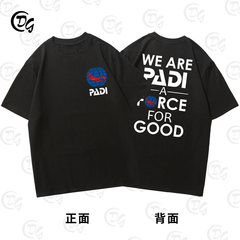 Buzos, hombres y mujeres, camisetas de manga corta, deportes casuales, club internacional de la Asociación de instrutores de buceo profesionales